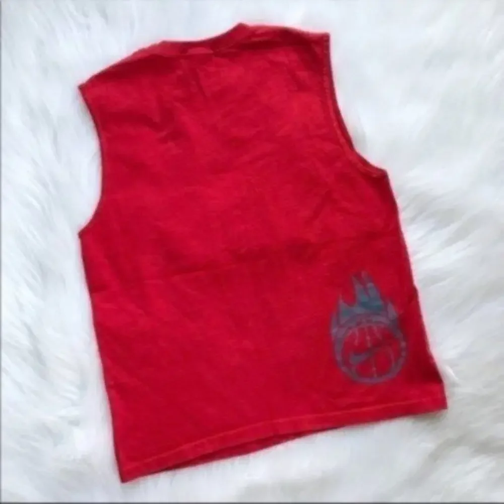 Nike Boys Red Hoop Muscle Tank Top Size S